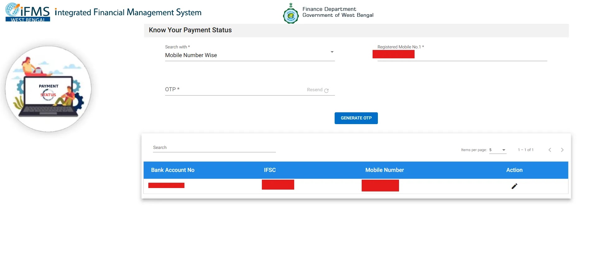 Yuva Sathi WBIFMS Payment Status